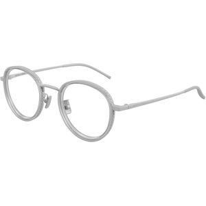 Bottega Veneta Uniseks BV1428OA 004 Optische monturen Titanium Zilver Transparant Rotonde