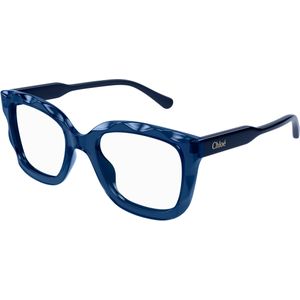 Chloé Vrouw CH0229O 004 Optische monturen Acetaat Blauw Transparant Kwadraat