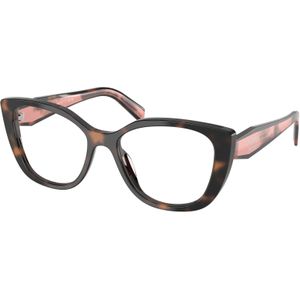 Prada Donna PR B04V 23A1O11 Optische monturen Acetato Tartaruga Trasparente Cat Eye Normale