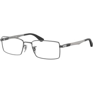 Ray - Ban Unisex RX6275 2502 Optische monturen Metaal Grijs Transparant Hurken Normaal
