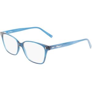 Ferragamo Vrouw SF2928 432 Optische monturen Plastic Transparant blauw  Vlinder