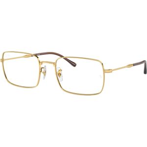 Ray - Ban Unisex RX6520 2500 Optische monturen Metaal Goud Transparant Hurken Normaal