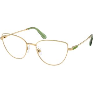 Swarovski Vrouw Swarovski SK1007 4017 Optische monturen Metaal Goud Transparant Kattenoog Normaal