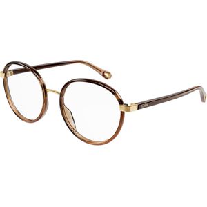 Chloé Vrouw CH0033O 005 Optische monturen Geïnjecteerd Bruin Transparant Rotonde