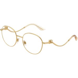 Dolce & Gabbana Vrouw DG1365  02 Optische monturen Metaal Goud Transparant Rotonde Normaal
