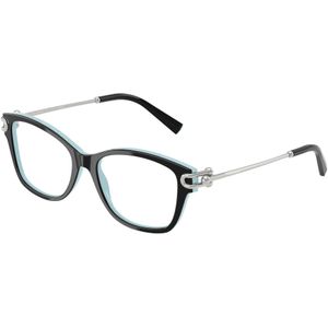 Tiffany Vrouw TF2266 8055 Optische monturen Acetaat Zwart Transparant Vlinder Normaal