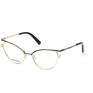 Dsquared2 Vrouw DQ5333 032 Optische monturen uitstel Metaal Goud  Kattenoog