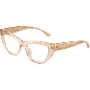 Dolce & Gabbana Vrouw DG3412 3432 Optische monturen Acetaat Bruin Transparant Kattenoog Normaal