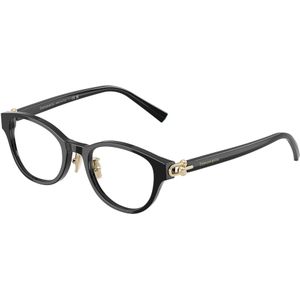 Tiffany Vrouw TF2273D 8001 Optische monturen Acetaat Zwart Transparant Rotonde Normaal