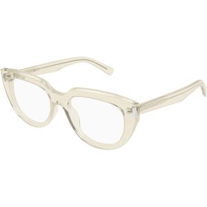 SAINT LAURENT Vrouw SAINT LAURENT SL 828 004 Optische monturen Acetaat Geel Transparant Kattenoog