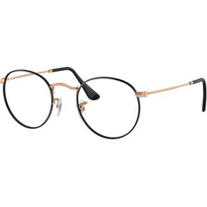 Ray - Ban Unisex Rx3447V Round Metal 3173 Optische monturen Metaal Zwart Transparant Rotonde Normaal
