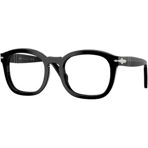 Persol Unisex PO0082V 95 Optische monturen Acetaat Zwart Transparant Kussen Normaal
