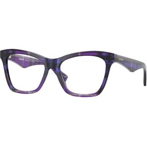 Burberry Vrouw Be2416 4113 Optische monturen Acetaat Altviool Transparant Kattenoog Normaal