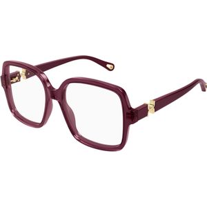 Chloé Vrouw CH0335O 005 Optische monturen Acetaat Bordeaux Transparant Kwadraat