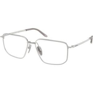 Prada Vrouw PR C52V  1BC1O1 Optische monturen Metaal Zilver Transparant Hurken Normaal
