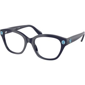 Swarovski Vrouw SK2038 1004 Optische monturen Acetaat Blauw Transparant Kussen Normaal
