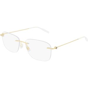 Montblanc Man MB0075O 002 Optische monturen Metaal Goud Transparant Hurken