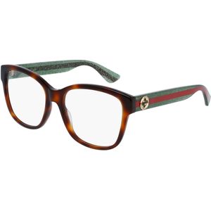 Gucci Vrouw GG0038on 002 Optische monturen Acetaat Havana/Green  Hurken
