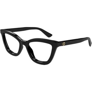 Gucci Vrouw GG1686O 005 Optische monturen Acetaat Zwart Transparant Rotonde