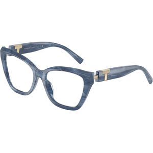 Tiffany Vrouw TF2271 8432 Optische monturen Acetaat Blauw Transparant Kattenoog Normaal