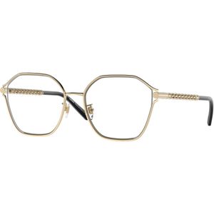 Versace Vrouw VE1299D 1252 Optische monturen Metaal Goud Transparant Geometrisch Normaal