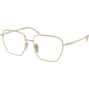 Prada Vrouw PR C51VD  ZVN1O1 Optische monturen Metaal Goud Transparant Hurken Normaal