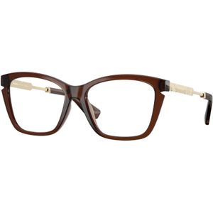 Burberry Donna BE2427U 4116 Optische monturen Iniettato Marrone Trasparente Cat Eye Normale
