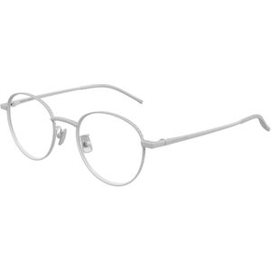 Bottega Veneta Uniseks Bottega Veneta BV1424OA 002 Optische monturen Titanium Zilver Transparant Rotonde