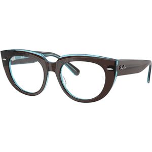 Ray - Ban Vrouw Rx5586 Doreen 8366 Optische monturen Acetaat Bruin Transparant Hurken Normaal