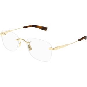 SAINT LAURENT Uniseks SL 744 002 Optische monturen Metaal Goud Transparant Rotonde