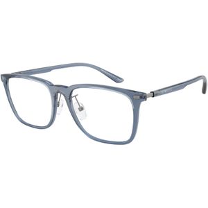 Emporio Armani Unisex EA3263D 6108 Optische monturen Iniettato Blu Trasparente Pillow Normale