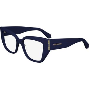 Ferragamo Vrouw SF2972 414 Optische monturen Acetaat Blauw  Hurken Normaal Normaal