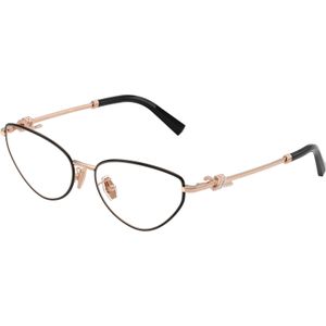 Tiffany Vrouw TF1172B  6162 Optische monturen Metaal Zwart Transparant Kattenoog Normaal