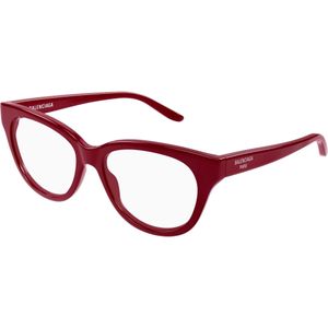 Balenciaga Vrouw Balenciaga BB0441O 012 Optische monturen Acetaat Bordeaux Transparant Vlinder
