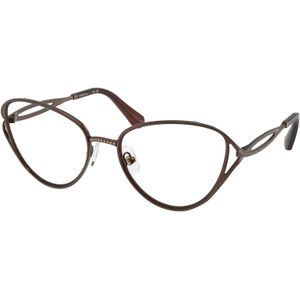 Swarovski Vrouw SK1017 4002 Optische monturen Metaal Bruin Transparant Kattenoog Normaal