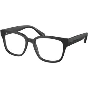 Prada Man PR A09V 12P1O11 Optische monturen Acetaat Zwart Transparant Kussen Normaal