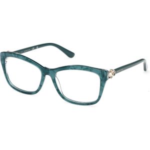 Guess by Marciano Vrouw GM50050 089 Optische monturen Acetaat Turkoois  Kwadraat Normaal