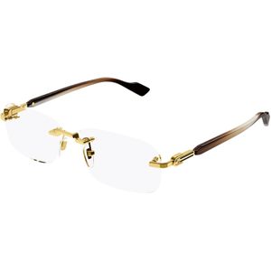Gucci - GG1221O 002 - Optische Monturen - Goud - Metaal - Vierkant