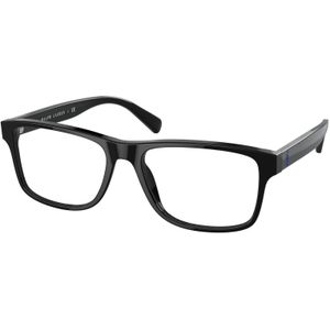 Polo Ralph Lauren Man PH2223 5001 Optische monturen Acetaat Zwart Transparant Kussen Normaal