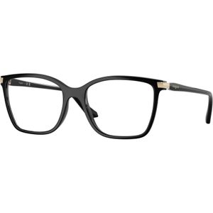VOGUE EYEWEAR Donna VO5654 W44 Optische monturen Nylon Nero Trasparente Squadrata Normale