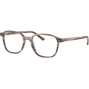 Ray - Ban Unisex RX5393 Leonard 8360 Optische monturen Acetaat Grijs Transparant Hurken Normaal