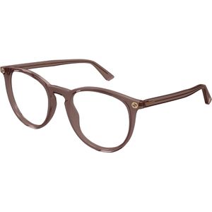 Gucci - GG0027O - Optische Monturen - Bruin - Acetaat - Ronde
