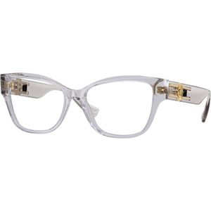 Versace Vrouw Versace VE3347 5305 Optische monturen Acetaat Grijs Transparant Kussen Normaal