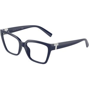 Tiffany Vrouw TF2257BU 8396 Optische monturen Geïnjecteerd Blauw Transparant Hurken Normaal
