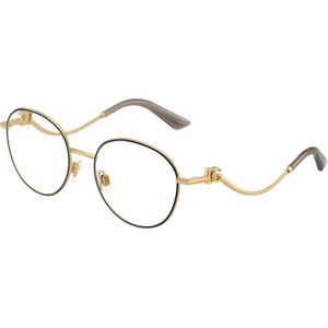 Dolce & Gabbana Vrouw DG1365  1334 Optische monturen Metaal Zwart Transparant Rotonde Normaal