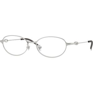 DIESEL Unisex DL5004D 1001 Optische monturen Metaal Zilver Transparant Rotonde Normaal