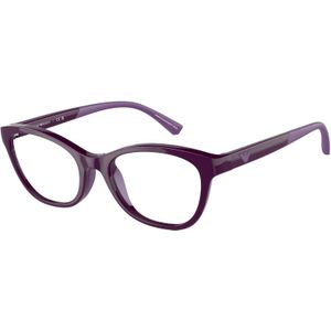 Emporio Armani Kind EK3204 5115 Optische monturen Geïnjecteerd Altviool Transparant Kattenoog Normaal