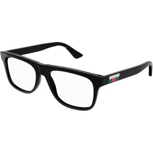 Gucci Man GG1117O 001 Optische monturen Geïnjecteerd Zwart Transparant Hurken