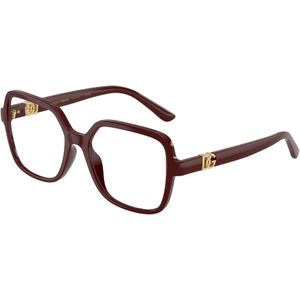 Dolce & Gabbana Vrouw DG5105U 3091 Optische monturen Geïnjecteerd Rood Transparant Hurken Normaal