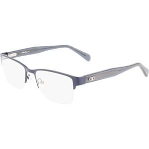 Ferragamo Man SF2222 401 Optische monturen Metaal Blauw  Vierkant Fotochromatisch Fotochromatisch